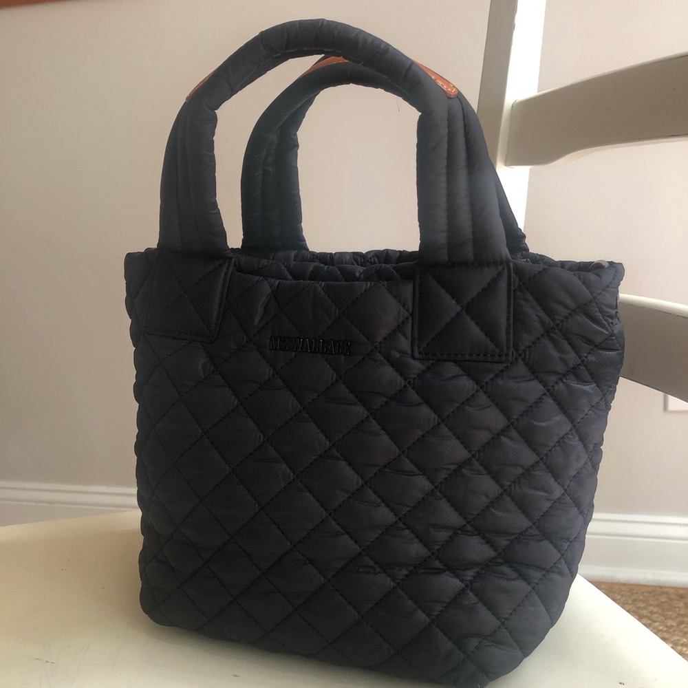 MZ Wallace Mini Metro Deluxe Tote. Black. Quilted. - Picture 6 of 14